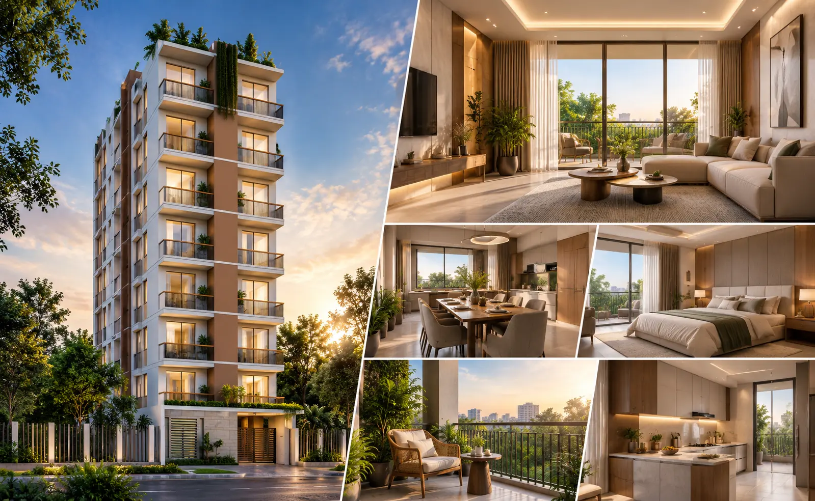 Exterior and interior views of [verified project name] by Dcon Design Studio